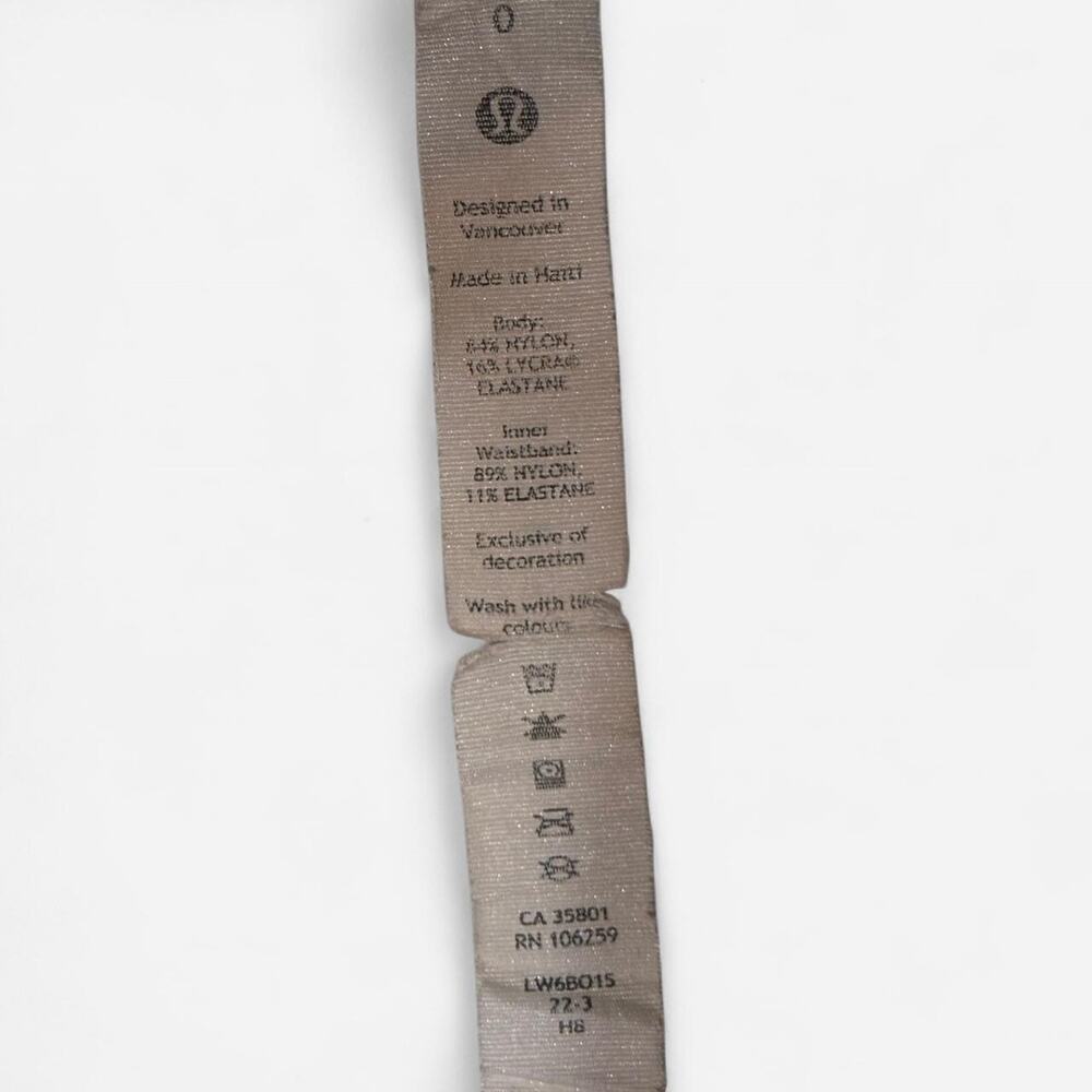 Lululemon Dark Grey Base Pace High-Rise Crop 23" Nulux Running Leggings Size 0 - Picture 4 of 5